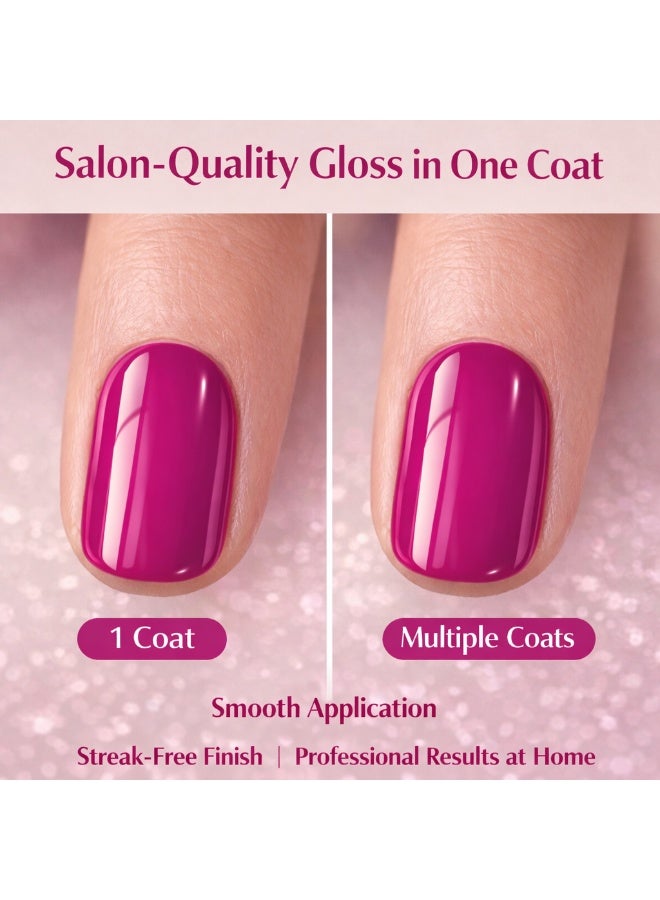 Brunson Classic Nail Polish 18ml Fast Dry Nail Lacquer Nail Harderner Normal Polish Glossy Gel Effect Quick Air Dry Long-Lasting Natural Nail Enamel Salon Quality Manicure Pedicure Regular Polish - Image 4